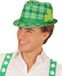 Finidi Geruite St. Patricks Fedora Hoed Unisex Groen Polyester