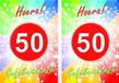 Bellatio Decorations verjaardag deurposter - 2x - 50 jaar - abraham/sarah - 59 x 42 cm