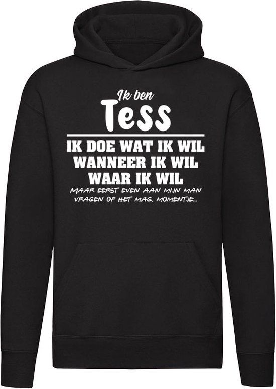 Tess Unisex Trui - Zwart - Katoen - Maatadvies: Valt normaal