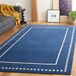 Safavieh Bella Collection BEL151A Handmade Light Blue and Ivory Premium Wool Area Rug Transctioneel. 5' x 8' marineblauw