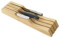 Bloc couteaux en bois avec rangement magnétique pour 7 couteaux