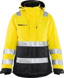 Dames Blåkläder Dames High Vis Winterjas Geel/Zwart Maat XS