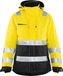 Dames Blåkläder Dames High Vis Winterjas Geel/Zwart Maat XS