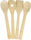 Urban Living Keukengerei - kooklepels spatels set - bamboe hout - 32 cm - 4-delig