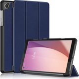 Lunso - Tri-Fold Bookcase hoes voor Lenovo Tab M8 Gen 4 (8 inch) - Donkerblauw