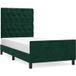 Maison Exclusive - Cadre de lit sans matelas, vert foncé, 80x200 cm, velours