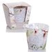 Dekohelden24 Geurkaars, windlicht, kaars in glas, als set van 2, geurrichting katoen, L/B/H 8 x 8 x 8 cm, 115 g per kaars, wit