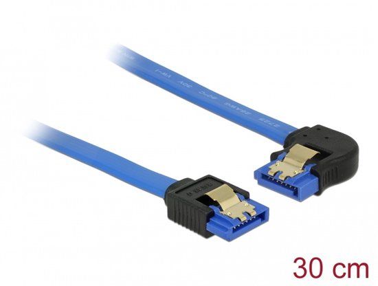 DeLOCK 84984 SATA-kabel 0,3 m SATA 7-pin Zwart, Blauw
