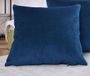 Gardinenbox Greta sierkussen, 45 x 45 cm, blauw, jacquard, visgraatpatroon, onderhoudsvriendelijk, ritssluiting, zachte vulling van 320 g, keuze uit vele kleuren