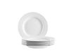 MÄSER Serie Arlona, dessertborden set voor 6 personen van hoogwaardig porselein, kleine keramische borden, tijdloos, elegant, porselein, wit