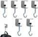 OEM Allecto Plus - 6 stuks bureautashaken voor tafel - verstelbaar en draagbaar - handige tashaak - zwaar klembaar - handtashanger voor bureau - ophangen van tassen en rugzakken - met opbergruimte voor koptelefoon - Zilver