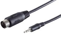 1aTTack.de 3x 1,5m 3,5mm stereo jackplug naar 5-pins DIN-diodeplug hoogwaardige audioadapterkabel met gegoten stekkers en vernikkelde contacten