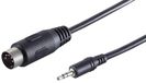 1aTTack.de 3x 1,5m 3,5mm stereo jackplug naar 5-pins DIN-diodeplug hoogwaardige audioadapterkabel met gegoten stekkers en vernikkelde contacten