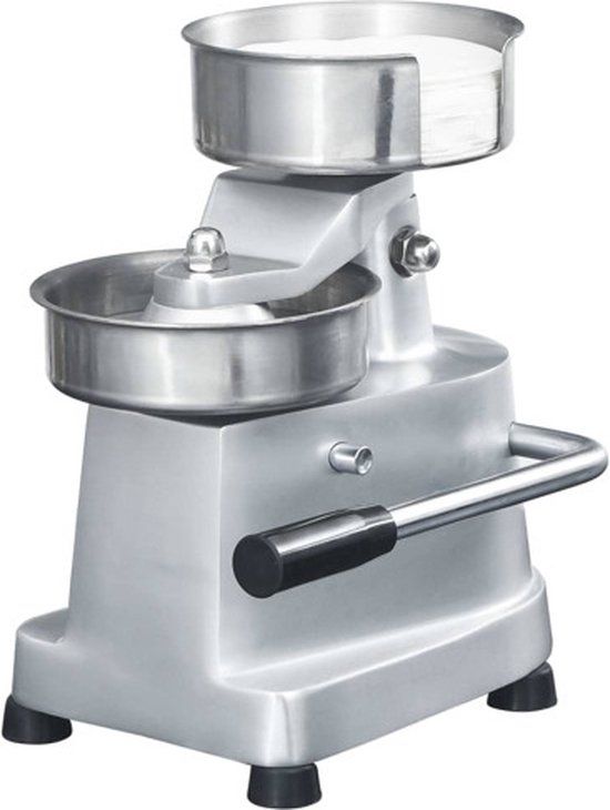 vidaXL Hamburgerpersmachine met 500 scheidingsbladen 13 cm aluminium
