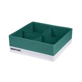 Pantone™ Organizer voor kast en laden, ruimtebesparend, 1 stuk, 4 vakken voor wasgoed, accessoires, organizer voor laden, badkamer, slaapkamer, opbergruimte, opvouwbaar, 28 x 28 x 10 cm