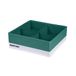 Pantone™ Organizer voor kast en laden, ruimtebesparend, 1 stuk, 4 vakken voor wasgoed, accessoires, organizer voor laden, badkamer, slaapkamer, opbergruimte, opvouwbaar, 28 x 28 x 10 cm