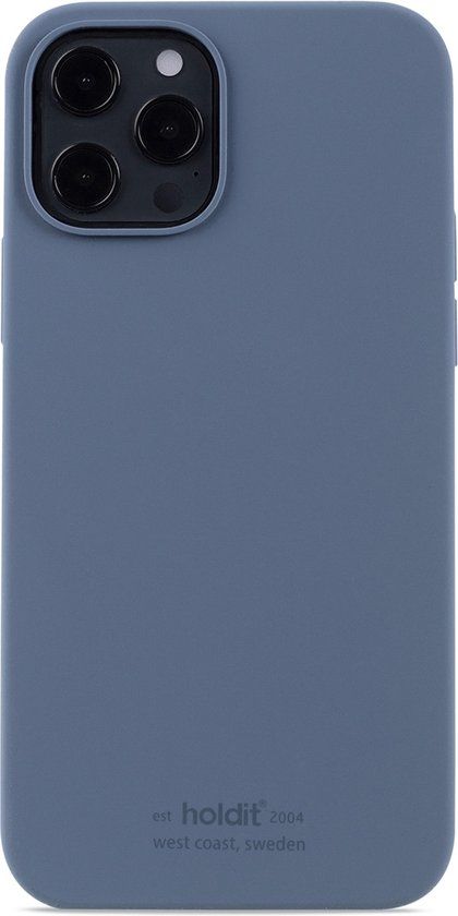 Holdit Silicone Case geschikt voor Apple iPhone 12 (Pro) - Pacific Blue