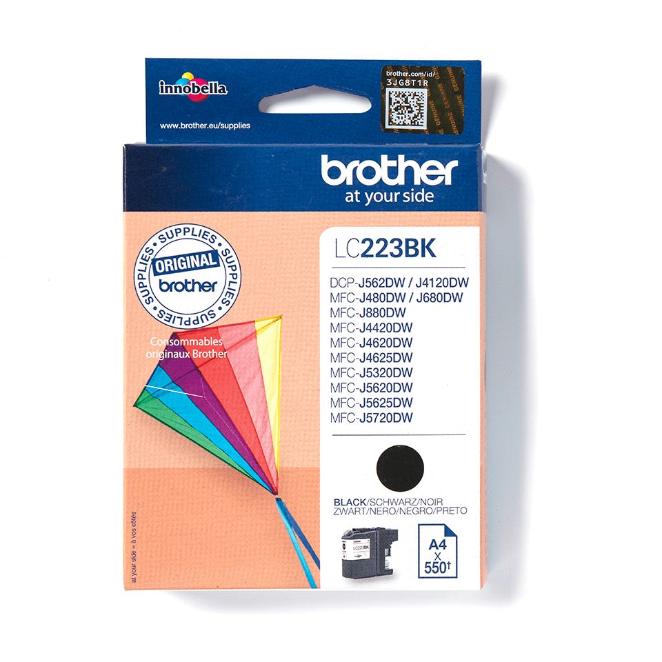 Brother LC-223BK Zwart - Inktcartridge - Origineel