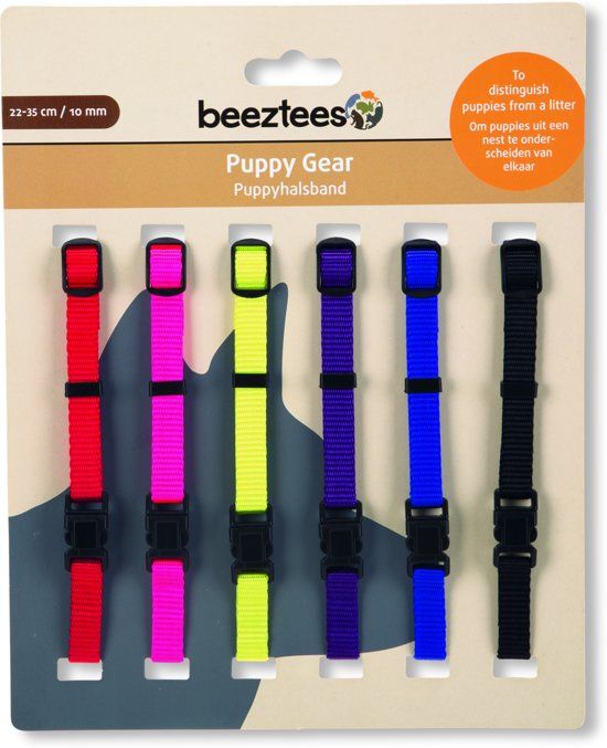 Beeztees Nylon Halsband Puppy 6 Stuks Assorti 22-35cm
