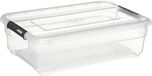 5Five Opbergkist met deksel - Solutions Box - 26 liter - 58x39x18 cm - kunststof - transparant