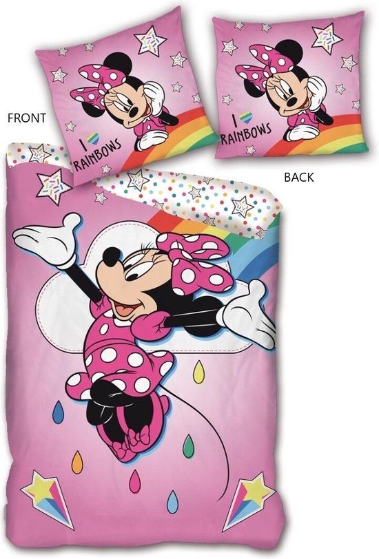 4KidsOnly Disney Minnie Mouse Dekbedovertrek Rainbows - 140 x 200 cm - Polyester