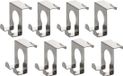 Merkloos Deurhaken - 8x stuks - RVS - ophanghaakjes - metaal - zilver - deurkapstok