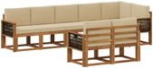 vidaXL Buiten bankenset 8 st Natuurlijk en Beige Polyester