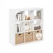 Furinno Decoratieve opbergkubus met extra dik frame, 9 kubussen, wit