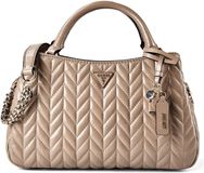 GUESS Cheryl Triple Compartment Satchel Dark Taupe Handtas