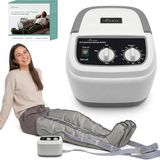 Edicare, Pressotherapie voor thuis, voor vermoeide benen en voeten, 6 ventielen, bevordert een betere doorbloeding, lymfedrainage, eenvoudig in gebruik, professionele efficiëntie (apparaat en benen)