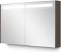 Maxaro Spiegelkast Met Verlichting Modulo 120x70cm Donkerbruin Eiken