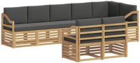 vidaXL - Buiten - bank - set - 8 - st - Wit - en - antracietkleurig - Polyester