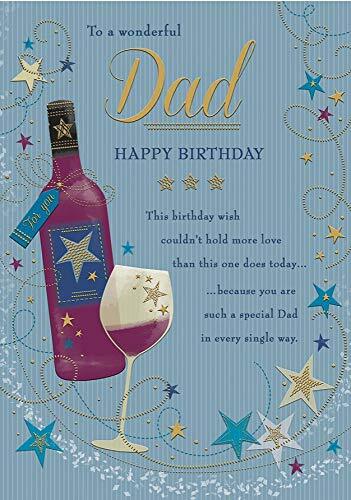 Piccadilly Greetings Piccadilly Greetings Verjaardagskaart Papa - 10 x 7 inch, roze