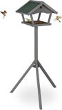 Merkloos / Sans marque Relaxdays Voedertafel op voet - Hout - 139 x 70 x 60 cm - Kleine Vogels - Tuinvogels