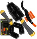 Dunlop Fietsonderhoudsset - Reinigingsborstels - 3 Stuks - Antislip Handgreep - Kunststof