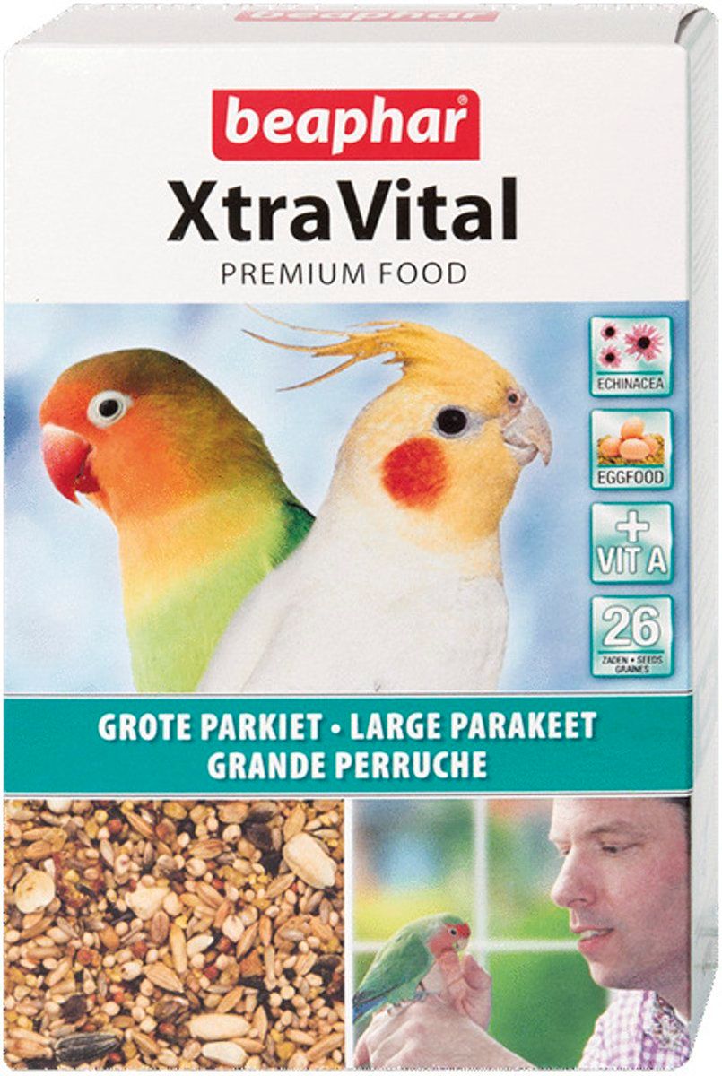BEAPHAR - Xtravital Grote Parkiet Vogelvoer - 500 gr
