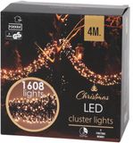 Merkloos Kerstverlichting 4 meter - Clusterverlichting - 1608 lampjes - IP44 - Timer