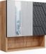 Vicco Irma meuble de salle de bain – 54 x 55 cm anthracite avec structure en nid d'abeille