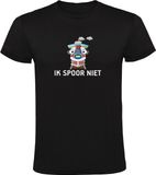 Sol's Ik spoor niet Heren T-shirt - Zwart - Katoen - Maat S