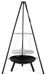 StarTech Driepoot grill voor kampvuur - Ophangbaar camping grillset - Ketting in hoogte verstelbaar, 2 meter - Grillrooster, 52 cm - Geschikt voor 3-5 personen - Gietijzer, zwart