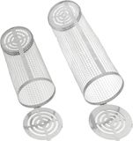 Merkloos Rollende grillmanden voor BBQ - 2 stuks roestvrijstalen gaas cilinder - voor groente, zeevruchten, vis - outdoor camping picknick feest.