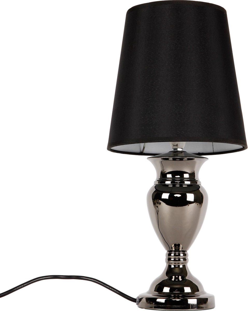 lux-pro Tafellamp Steampunk metaal 48xØ22 cm E14 chroom en zwart