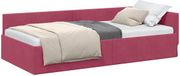 vidaXL Hoek Bed Frame Wijnrood Fluweel 90 x 190 cm