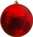 Decoris Kerstbal - 2x - rood - groot - 20 cm - kunststof - glans