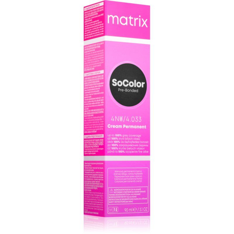Matrix SoColor Pre-Bonded Cream Permanent 90ml 4NW