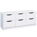 Altobuy JENNY Commode 6 tiroirs Blanc