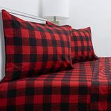 Kingsize lakens - ademende luxe lakens met volledige elastische en veilige hoekbanden, ingebouwde - 1800 Supreme Collection extra zachte diepe zak beddengoedset, lakenset, kingsize, buffelruit,