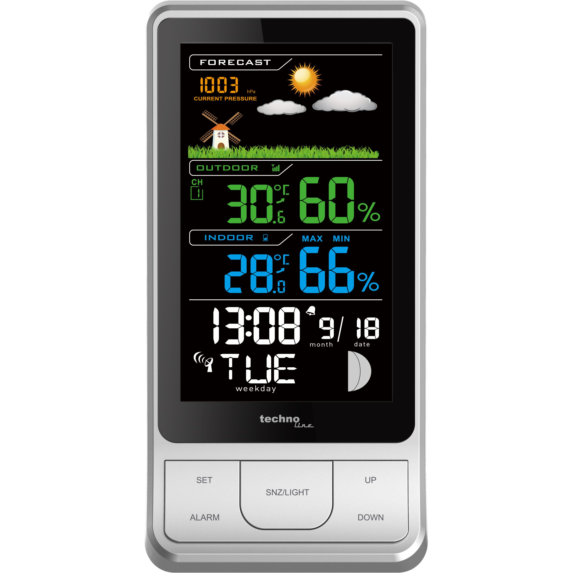 Technoline WS 6441 - Digitale Weerstation - Zilver