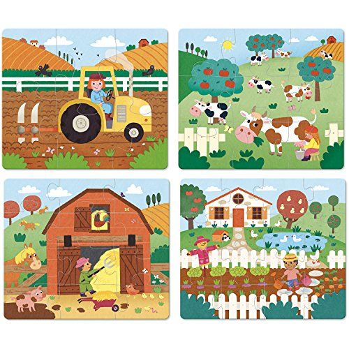 Vilac 4 puzzels van de boerderij - 2632 - meerkleurig
