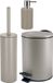 Spirella Badkamer accessoires set - WC-borstel/pedaalemmer/zeeppompje - metaal/keramiek - beige